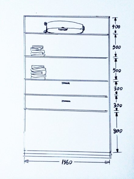 衣柜设计图(手绘)