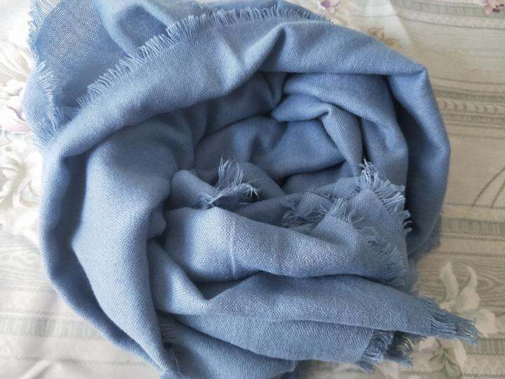 (*￣︶￣)气质雾霾蓝围巾
