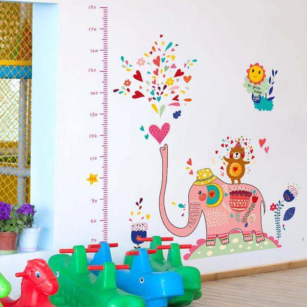 儿童房身高贴卡通小动物猴子测身高墙贴 --- 【