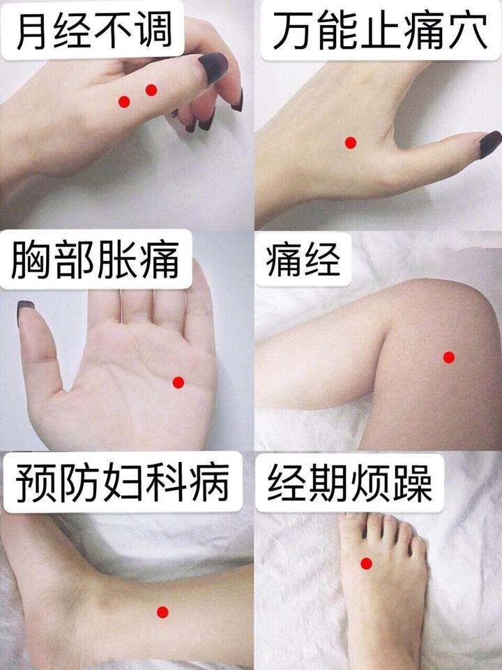 女生必知,经期穴位按摩大法!