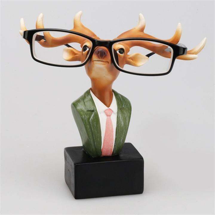 卡通创意小摆件眼镜托收纳架可爱办公室桌面装
