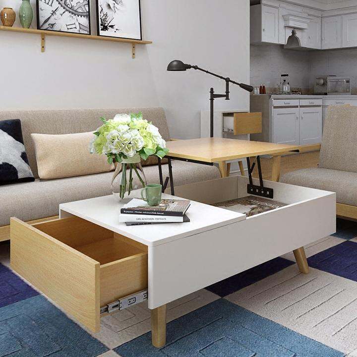 茶几可升降多功能两用餐桌创意小户型客厅家具现代简约桌子折叠桌