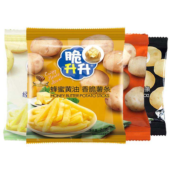 脆升升薯条零食大礼包20g*25袋500g蜂蜜黄油原味膨化品