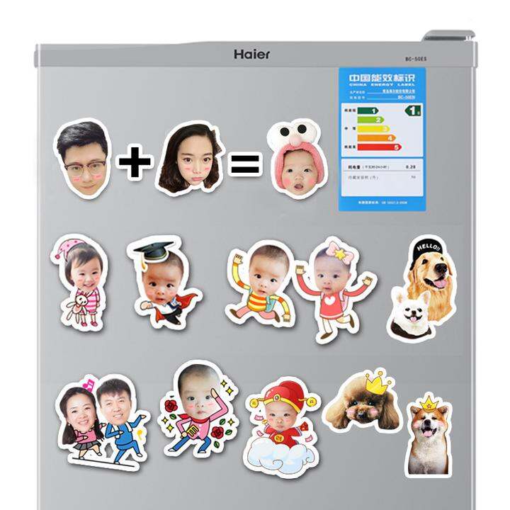 个性定制冰箱贴可爱大头贴照片定做韩国流行创意磁贴