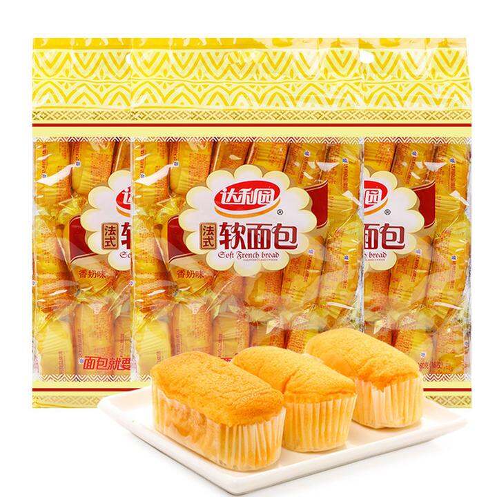 达利园糕点法式软面包360g*3包早餐休闲零食大礼包手撕面包2倍购