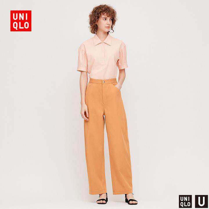 优衣库【设计师合作款】女装 宽腿廓形斜纹针织裤 427862 uniqlo