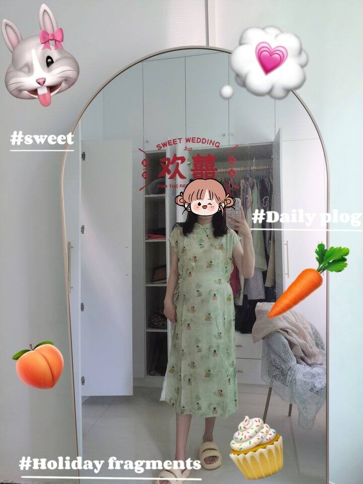 去年孕八个半月穿的