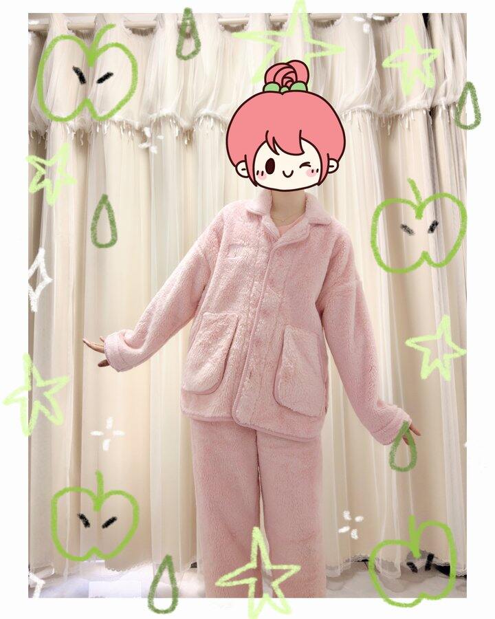红豆家居服泡泡绒