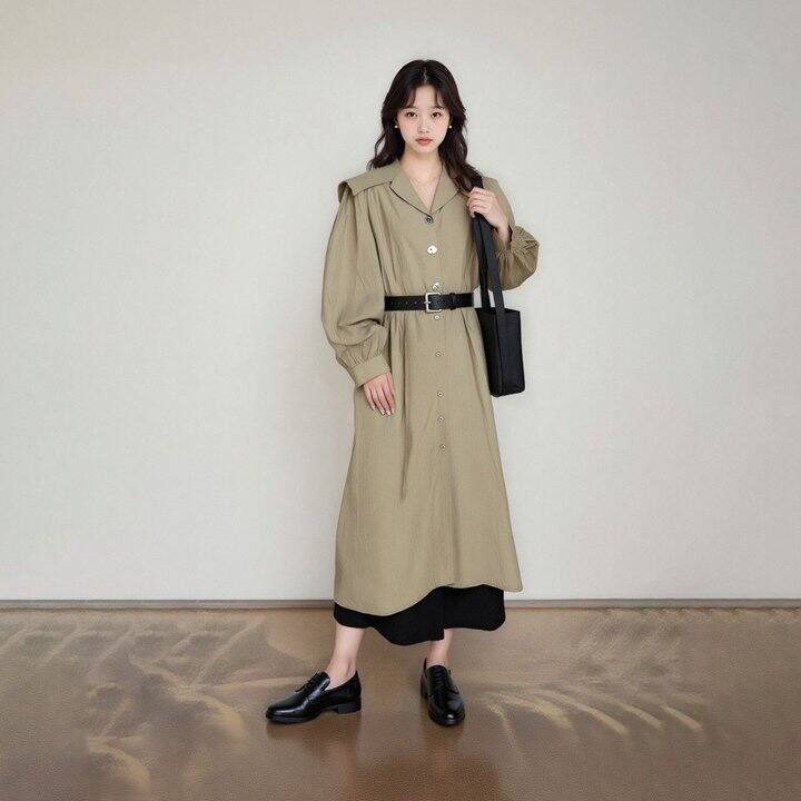 西町村屋的，好看！可以当外套也可以当裙子