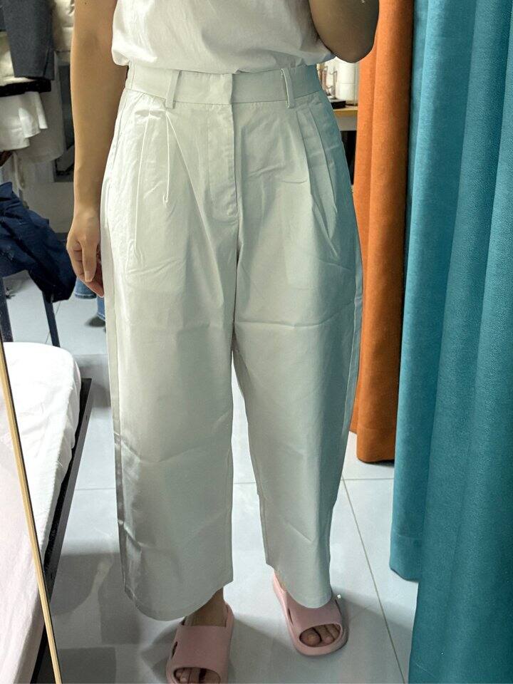 京东5折森马白色裤子