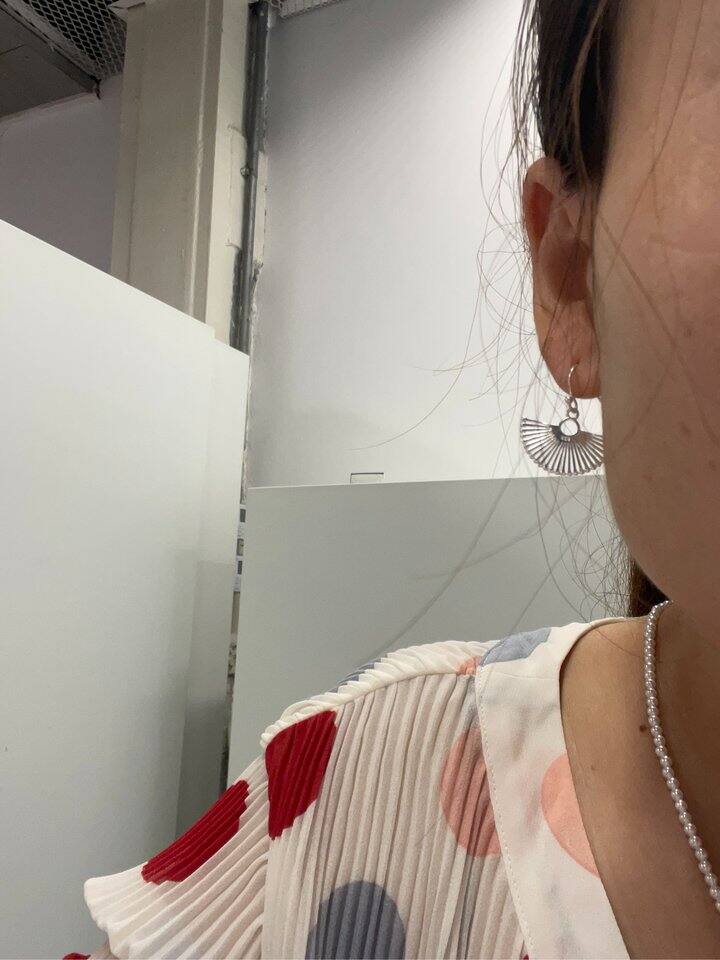 新入手耳钉，扇子🪭类型