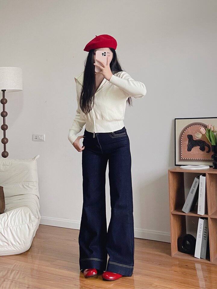 今年好喜欢这种丹宁色牛仔裤