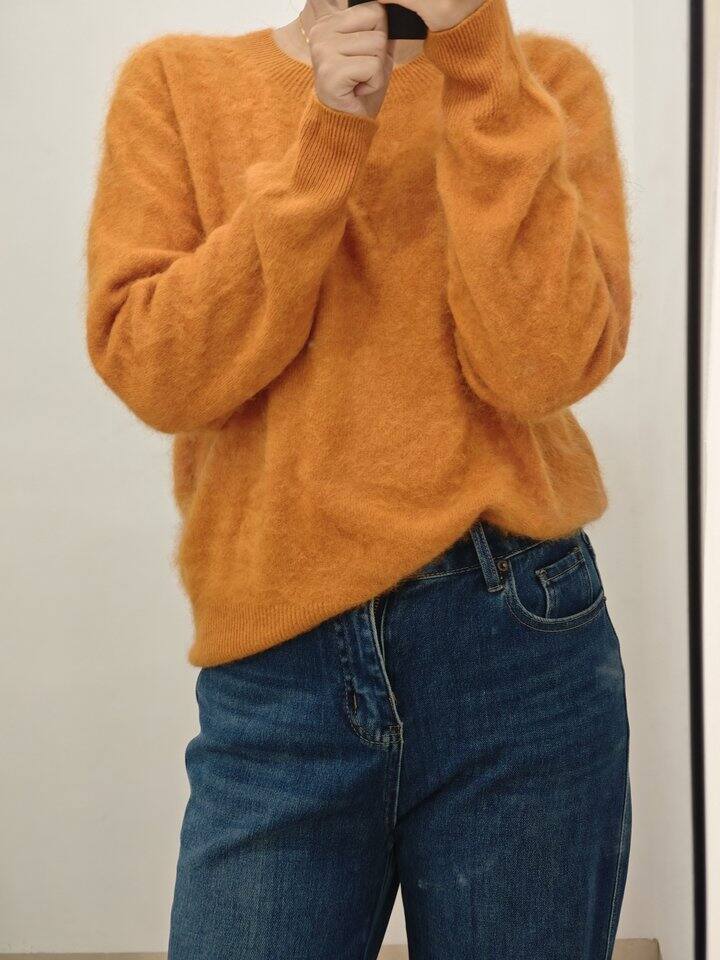 实体店同款｜橘色毛衣