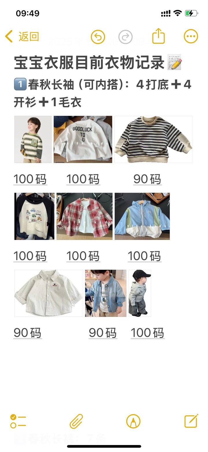 【记录贴】小朋友今年春秋冬冬的衣橱～