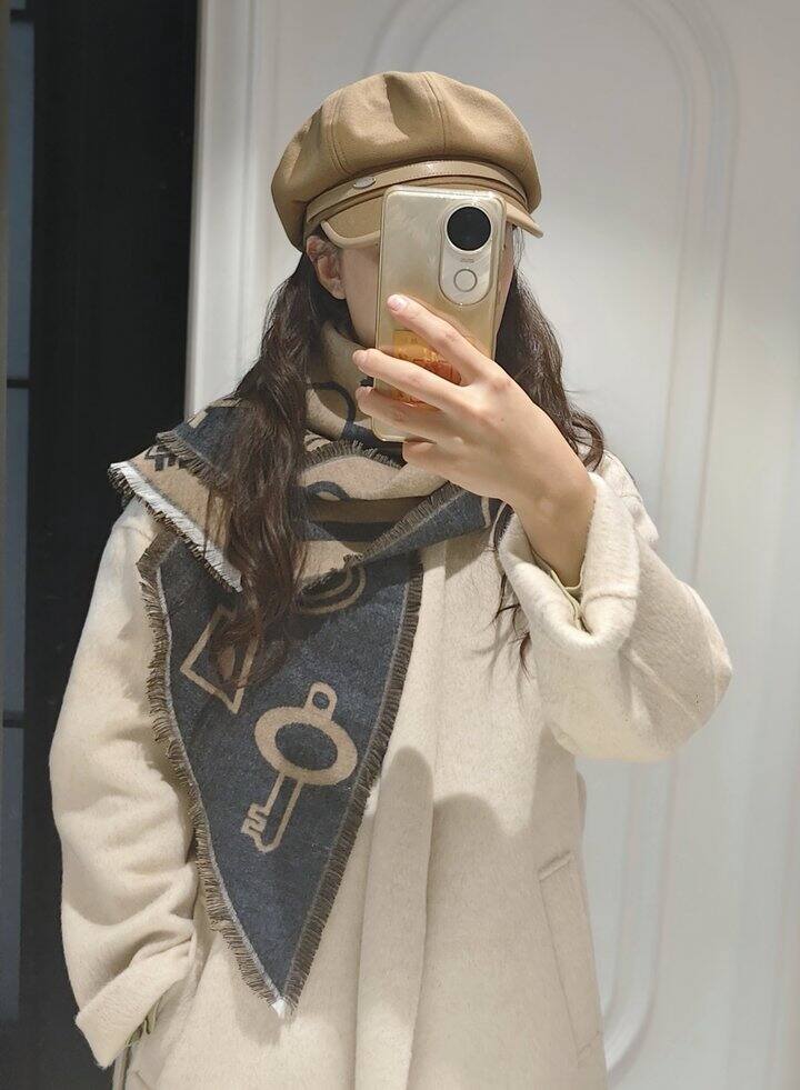 法式经典双面围巾晒单~