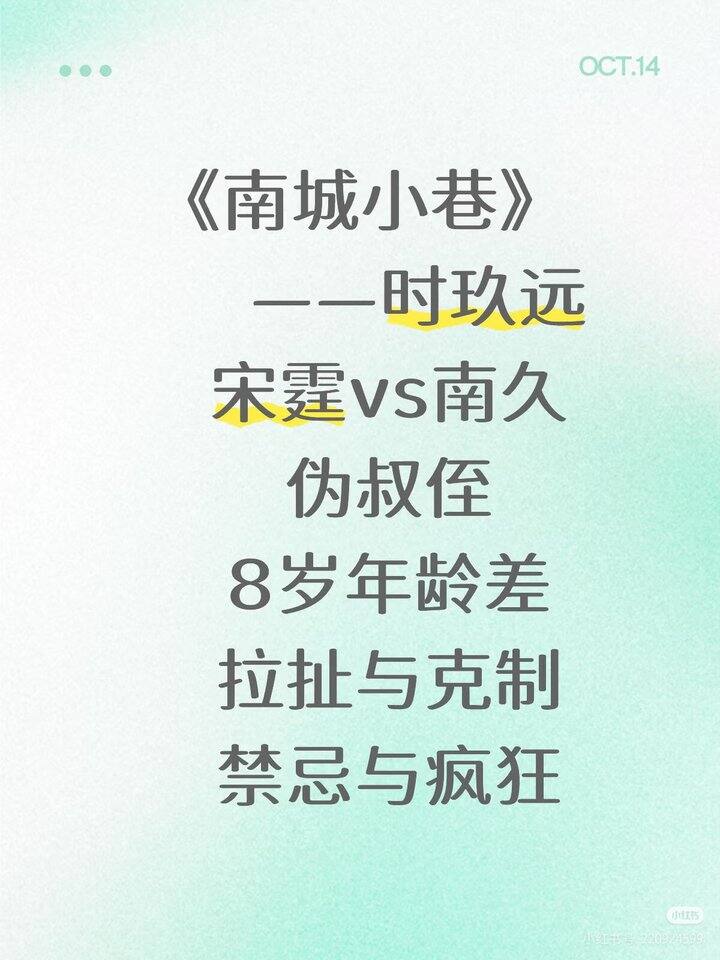 小说书单《南城小巷》作者：时玖远