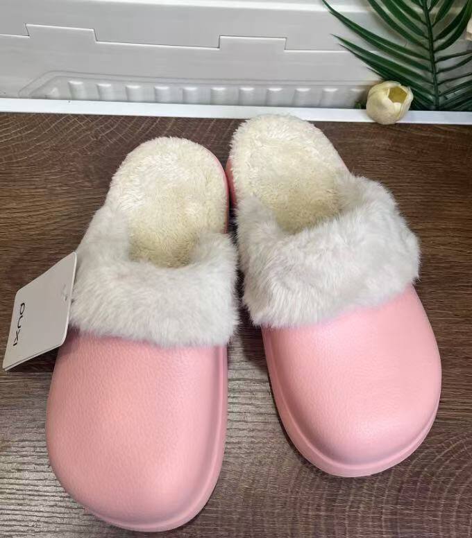 23.9💰朴西PUXI厚底毛毛绒拖鞋1双
