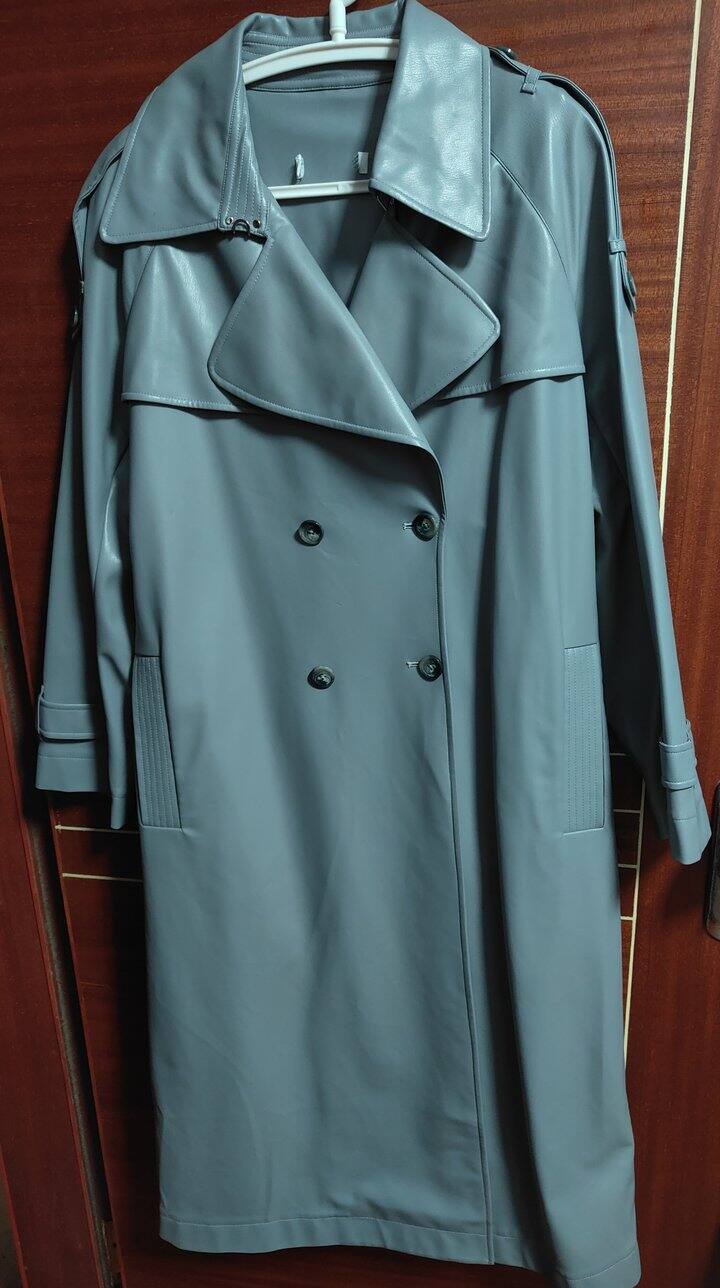 设计师潮牌 Zhanyuhao 皮衣风衣外套高级灰男女同款