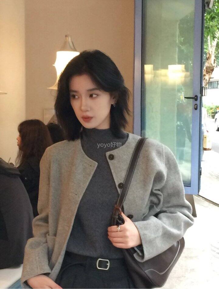 女士无缝一体蚕丝羊毛半高领毛衣！💰49.9