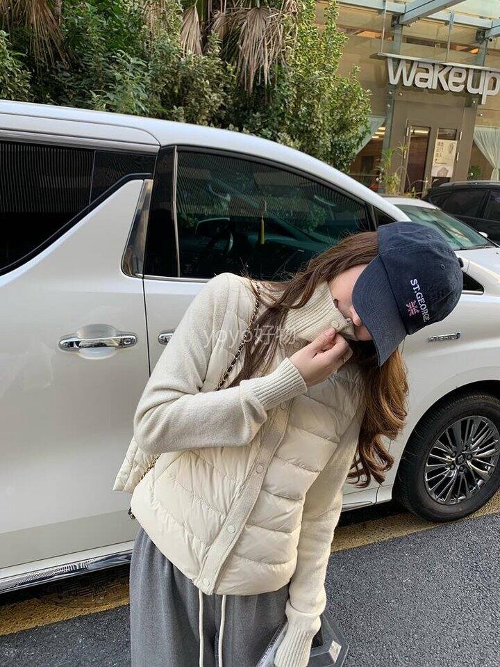 针织袖拼接羽绒服！💰269