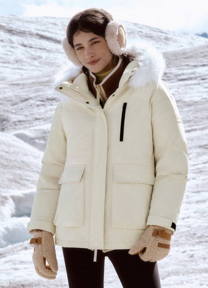 森马三防大毛领派克羽绒服到手172！