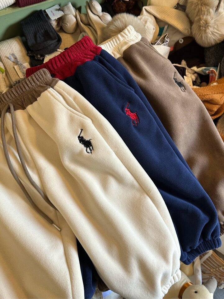 小马刺绣加绒卫裤！💰39.8可配亲子