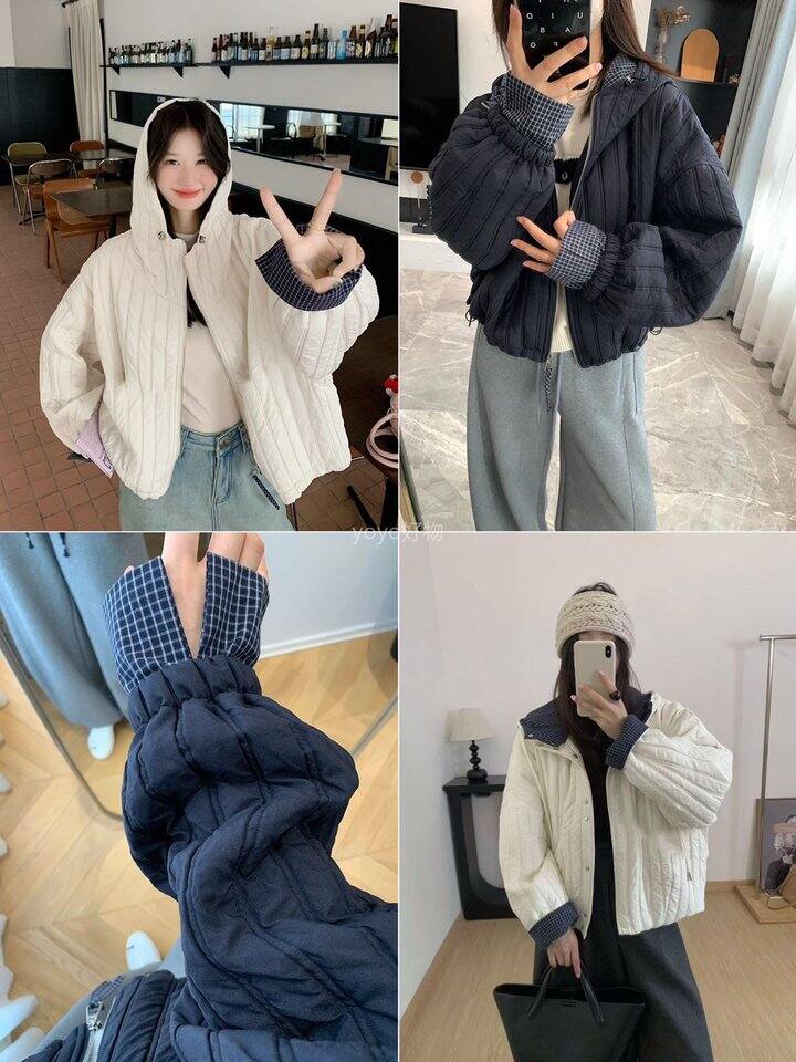 小泡芙绗棉连帽外套！💰159