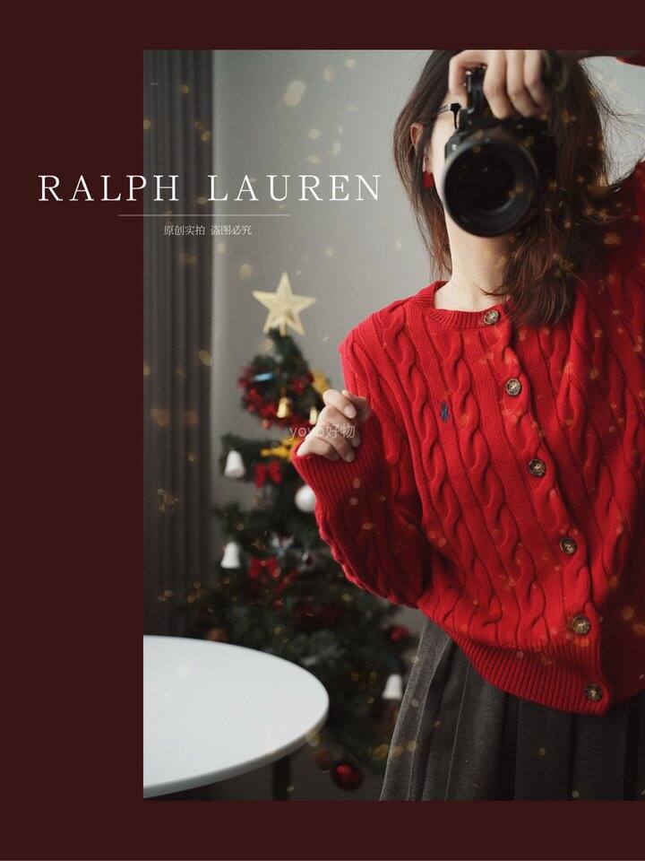 拉夫八色羊毛针织开衫！💰159