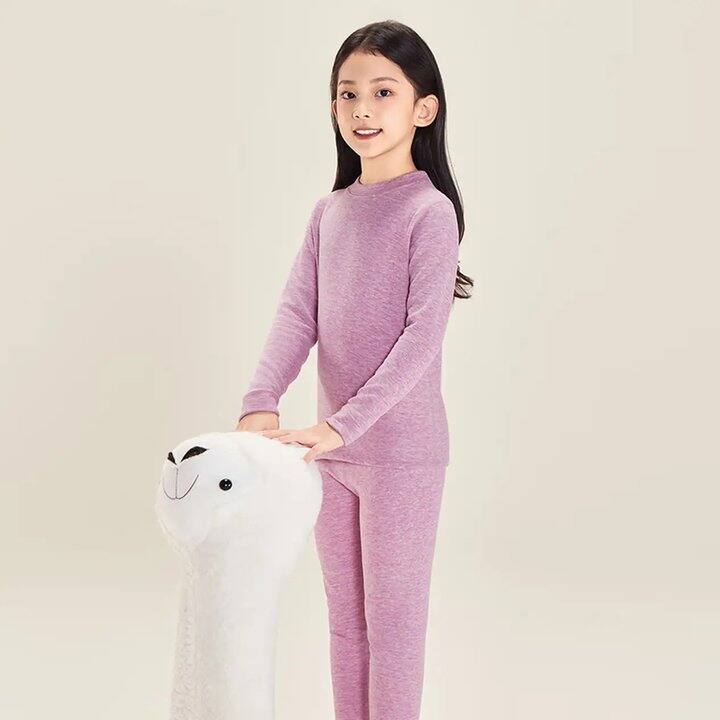 好孩子 儿童羊绒蚕丝保暖内衣套装