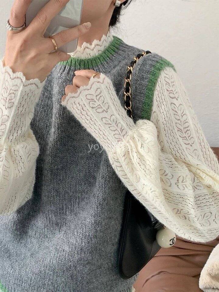 法式蕾丝打底衫！💰49