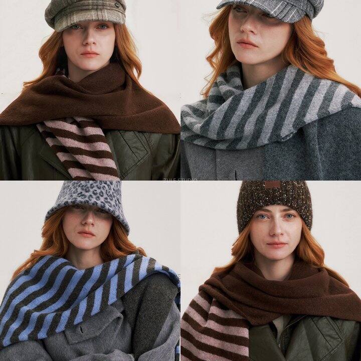 条纹拼接披肩！💰39.9