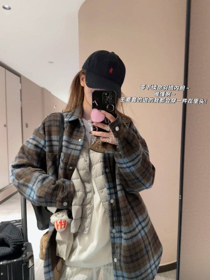 韩系格子衬衣外套！💰89.9