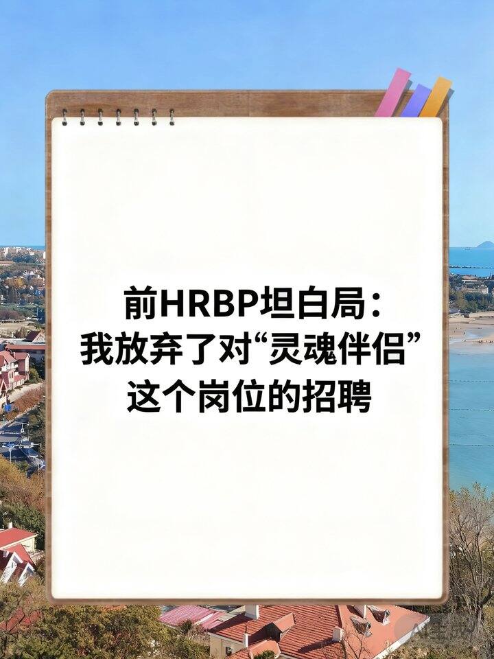 我放弃对灵魂伴侣岗位的招聘啦