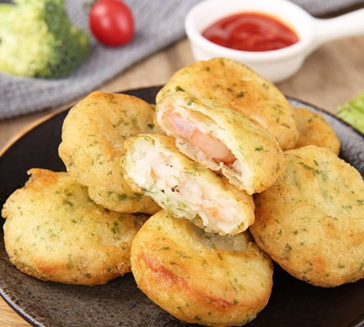 【海苔鲜虾饼】🍤 有鱼有虾有海苔！