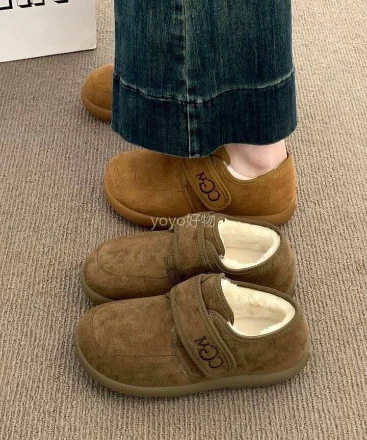 厚底加绒一脚蹬勃肯棉鞋！💰29.9