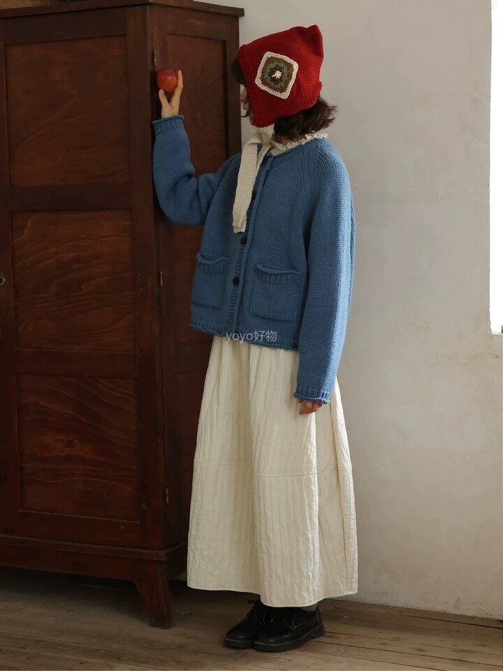 秋冬羽绒感松紧花苞半身裙！💰149