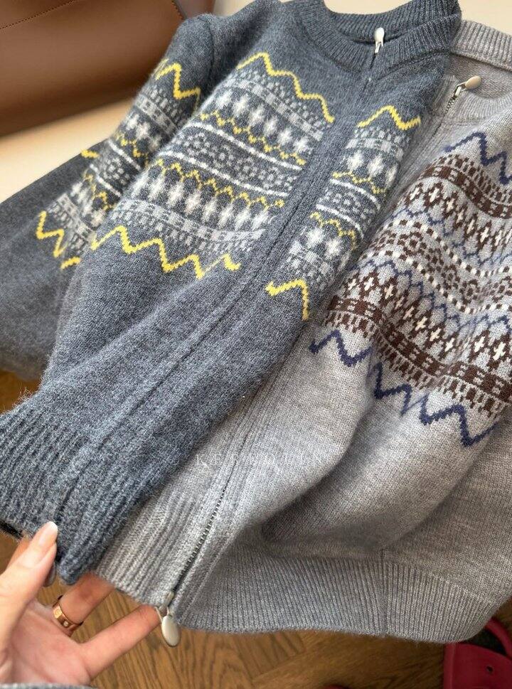 绵羊绒混纺拉链外套79