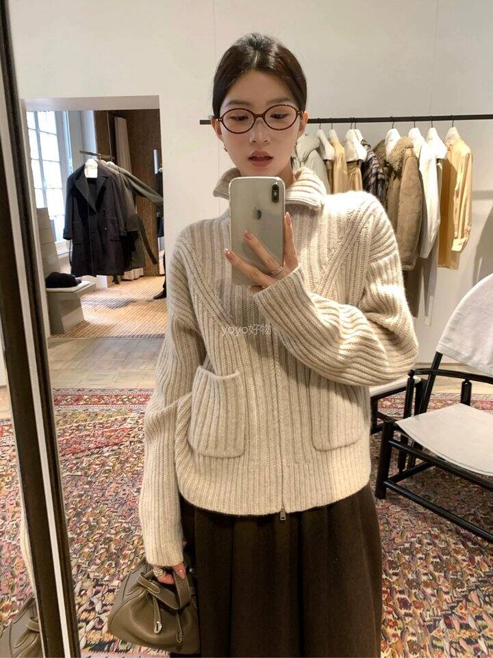 RL专柜同款双拉链毛衣开衫！💰129