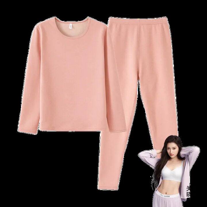 34.5/套❗️香蜜闺秀 蜜桃绒保暖内衣套装