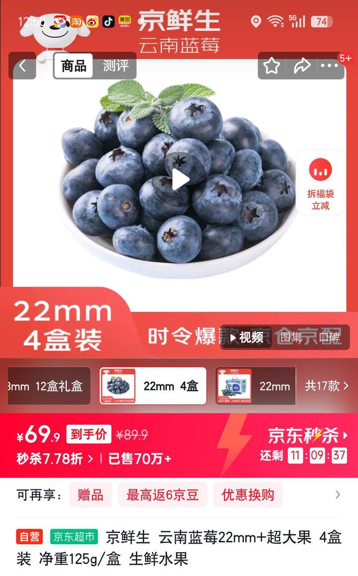 【奶茶东】蓝莓