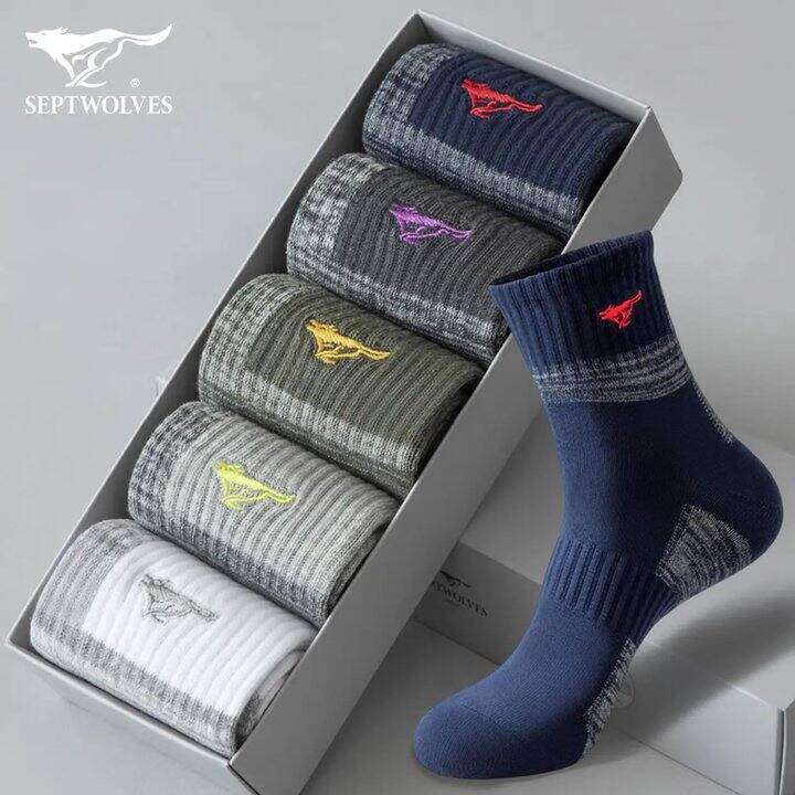 七匹狼纯棉偏厚款运动袜