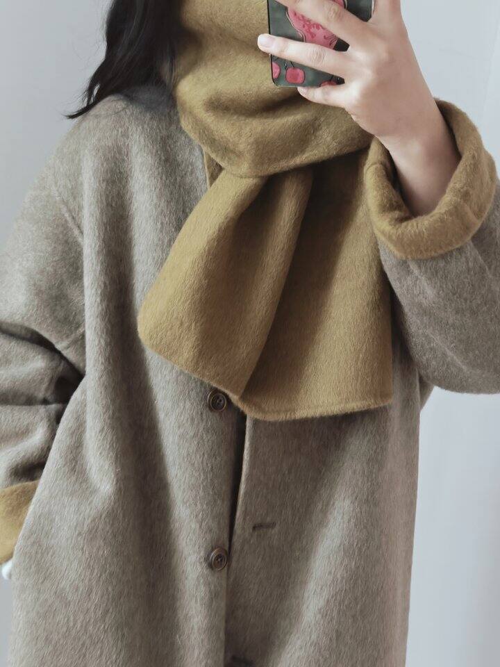 双面双色呢子大衣