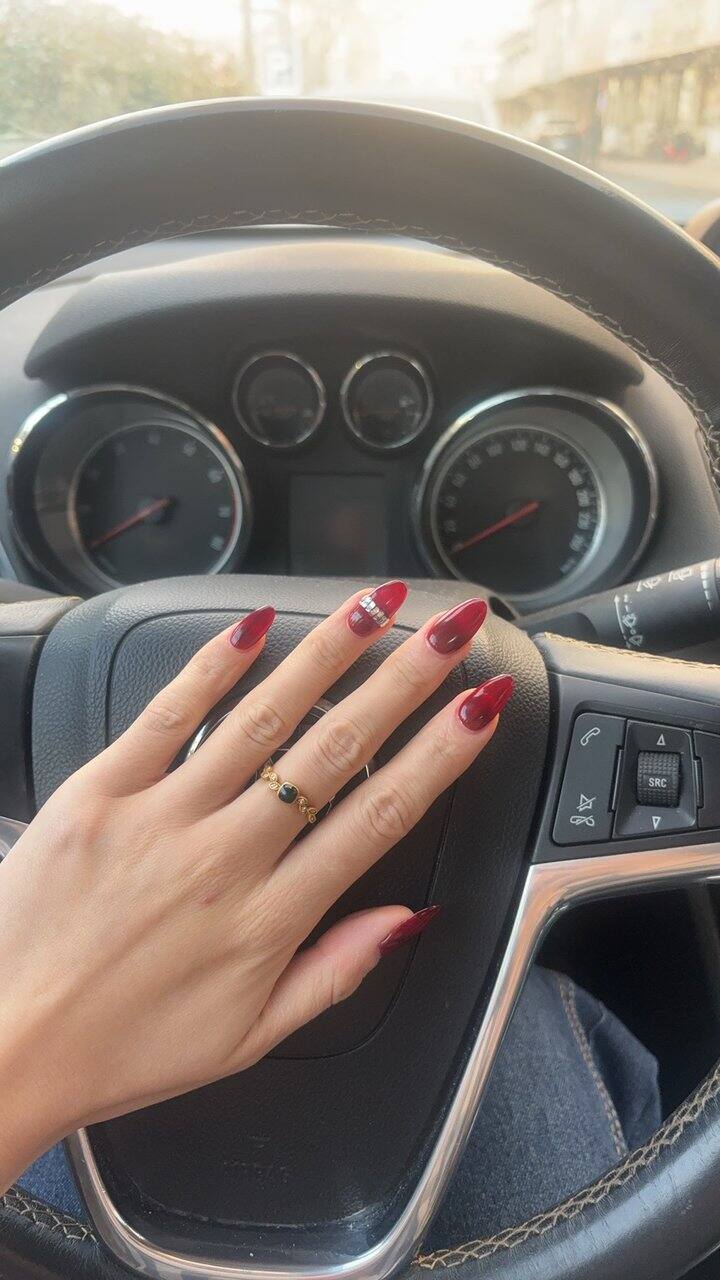 昨天做了个喜庆的美甲