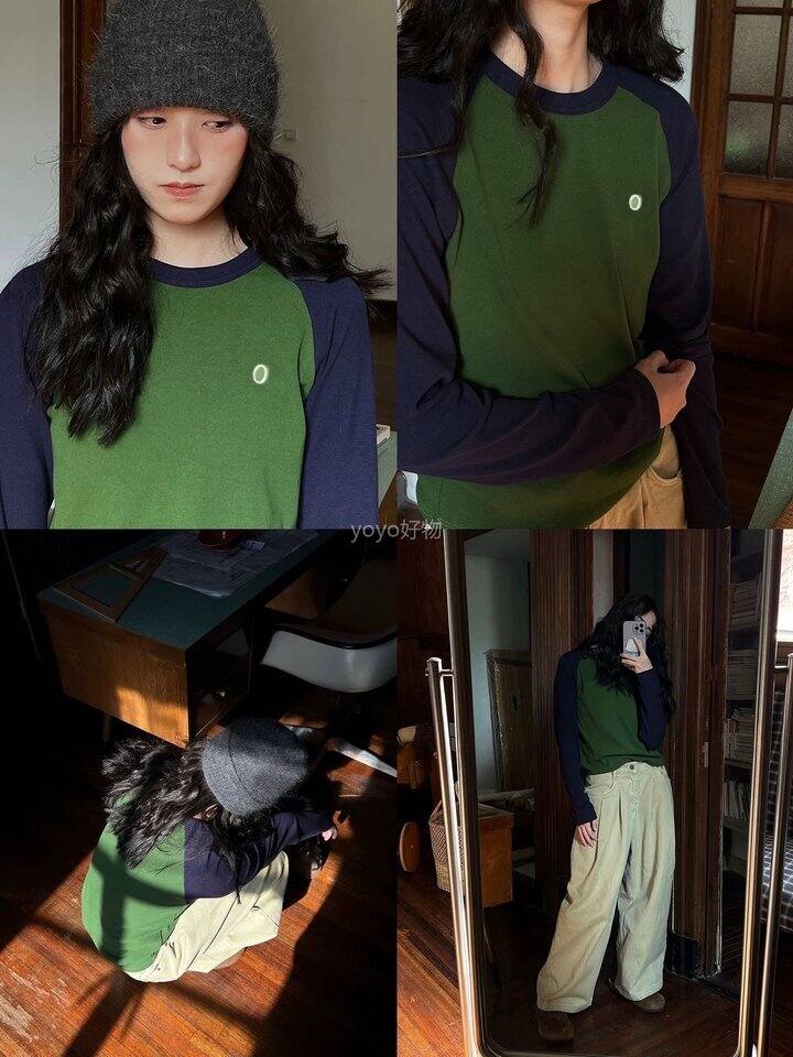 安高若同款插肩袖德绒长袖t！💰49.9限时