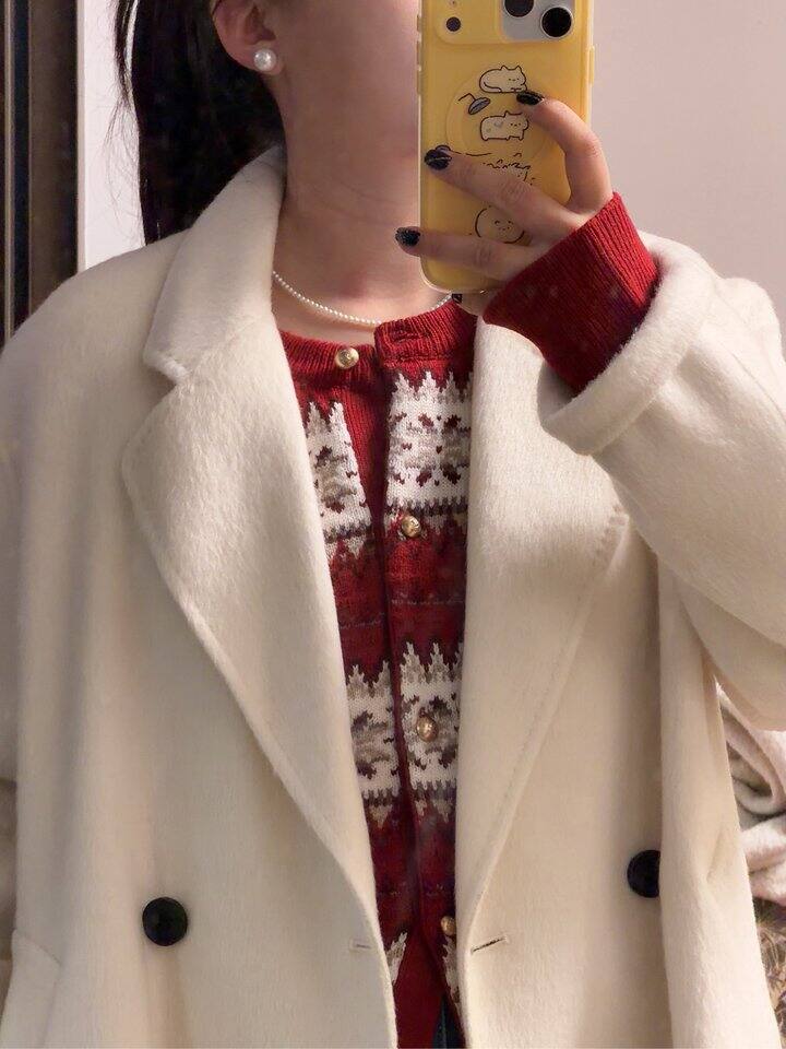 前面路况的毛衣