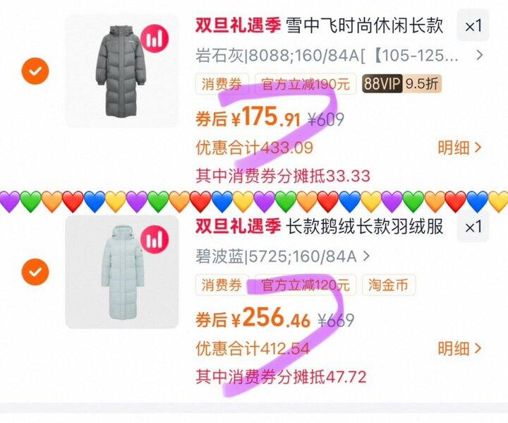 雪中飞长款羽绒服/鹅绒长款外套