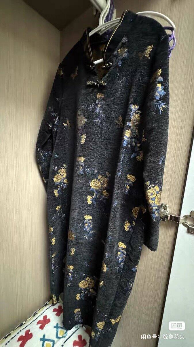 【出】全新民国风 盘扣连衣裙，手工定制，包邮哦！