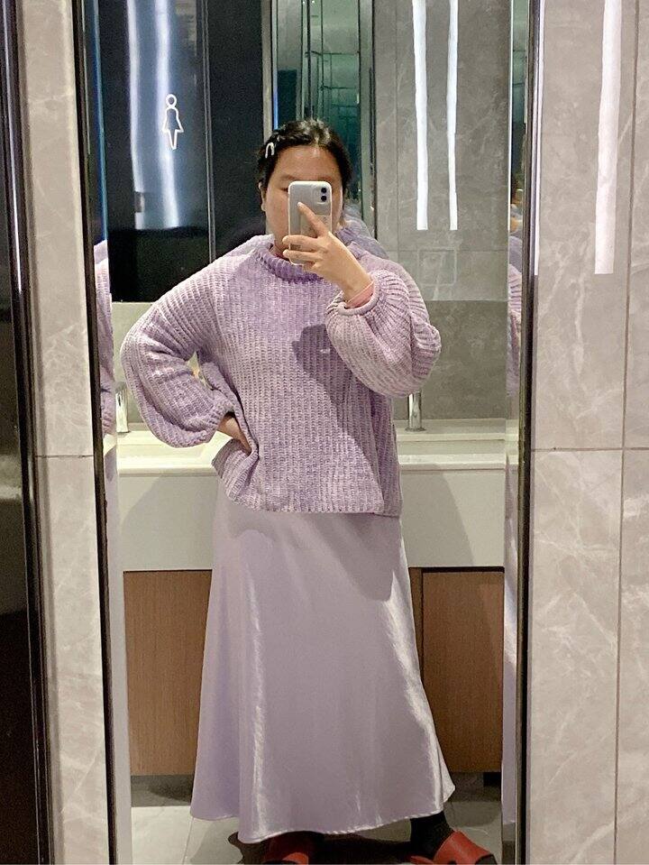 斜裁裙子好显瘦！