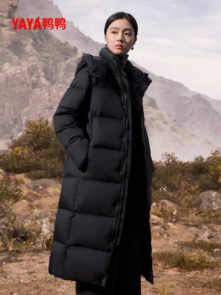 鸭鸭过膝高充绒羽绒服，189💰