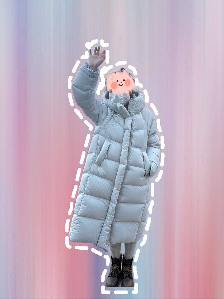 坦博尔运动长款羽绒服女2025年冬季新款连帽加厚保暖H版型外套